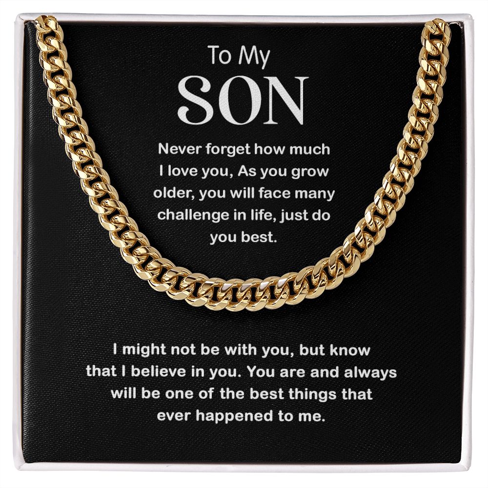641 To My Son Necklace Gift For Son From Mom/Dad, Son Chain Necklace, Gift For Son