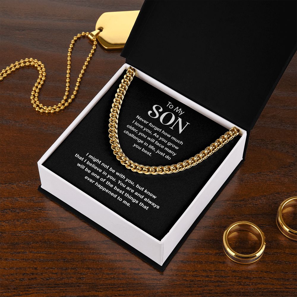 641 To My Son Necklace Gift For Son From Mom/Dad, Son Chain Necklace, Gift For Son