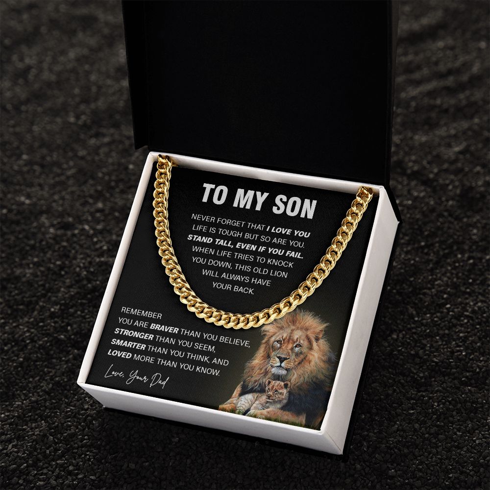 640 To My Son Necklace Lion, Gift for Son,To My Son From Dad, Birthday Gift For Son