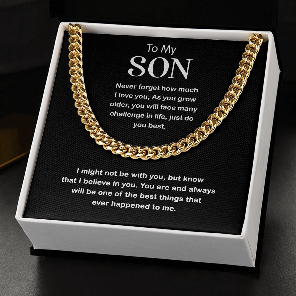 641 To My Son Necklace Gift For Son From Mom/Dad, Son Chain Necklace, Gift For Son