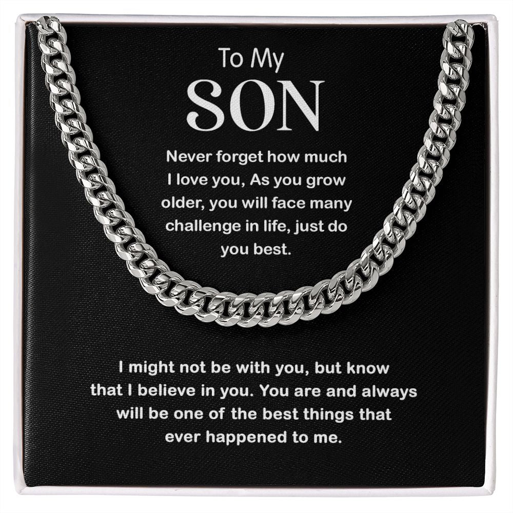 641 To My Son Necklace Gift For Son From Mom/Dad, Son Chain Necklace, Gift For Son