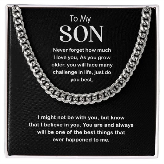 641 To My Son Necklace Gift For Son From Mom/Dad, Son Chain Necklace, Gift For Son