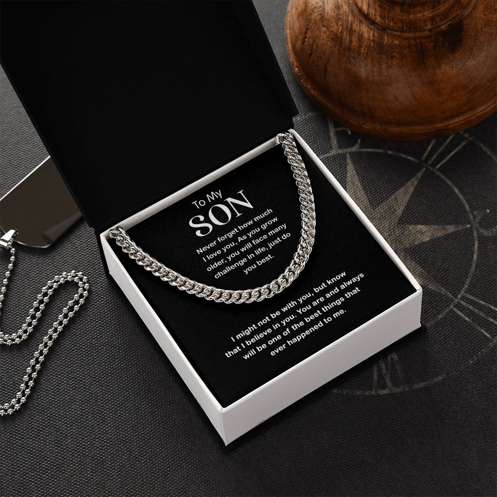 641 To My Son Necklace Gift For Son From Mom/Dad, Son Chain Necklace, Gift For Son