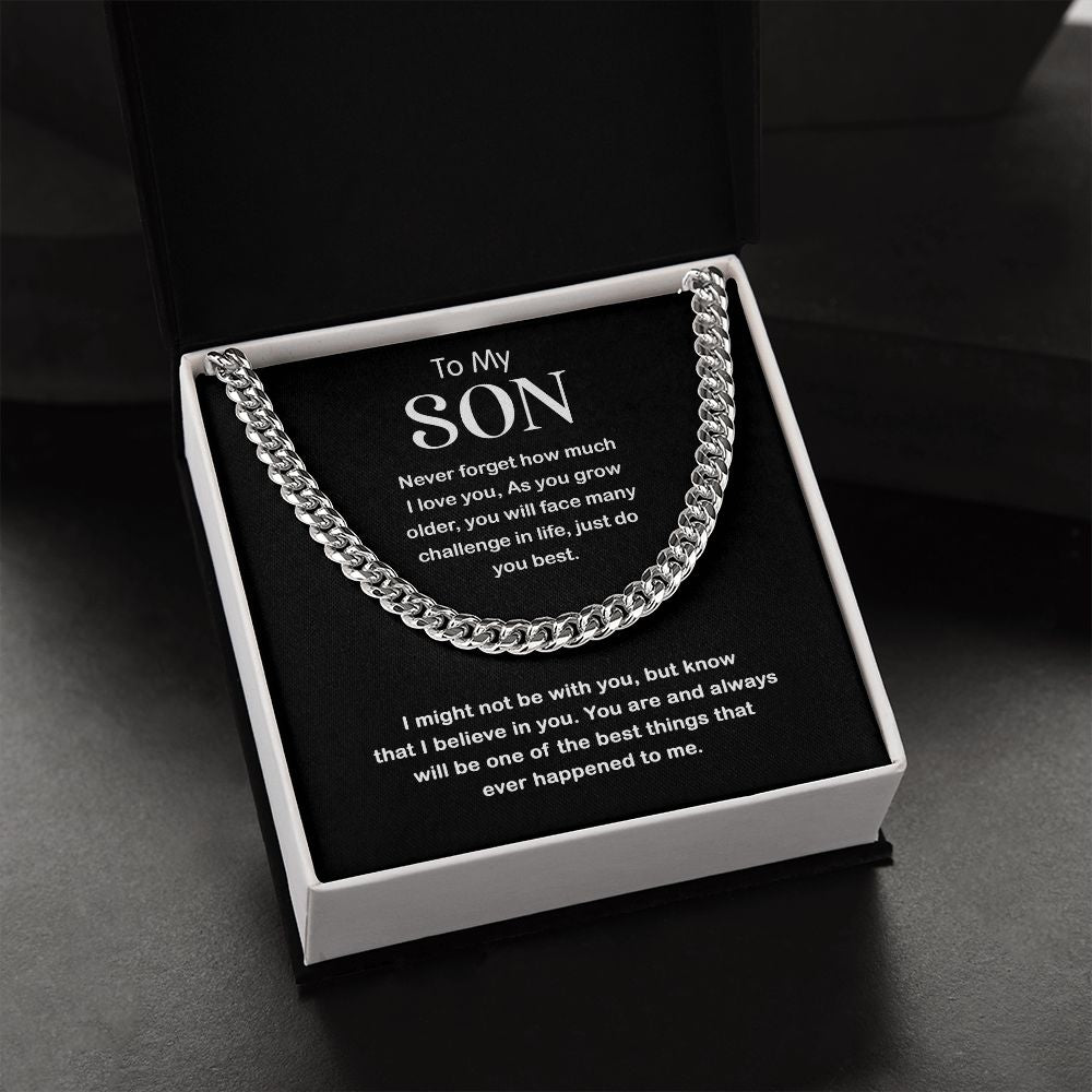 641 To My Son Necklace Gift For Son From Mom/Dad, Son Chain Necklace, Gift For Son