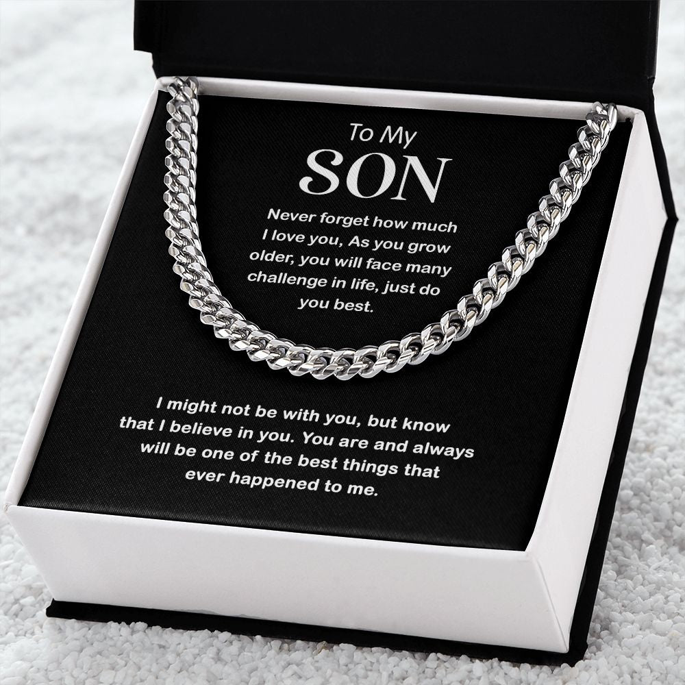 641 To My Son Necklace Gift For Son From Mom/Dad, Son Chain Necklace, Gift For Son