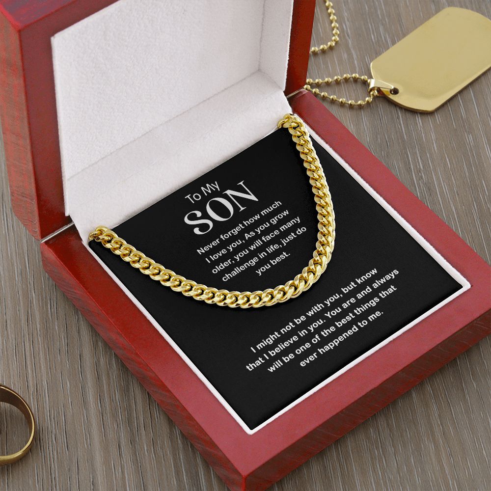 641 To My Son Necklace Gift For Son From Mom/Dad, Son Chain Necklace, Gift For Son