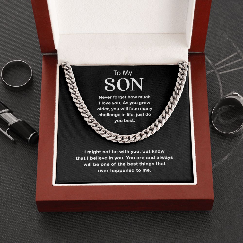 641 To My Son Necklace Gift For Son From Mom/Dad, Son Chain Necklace, Gift For Son