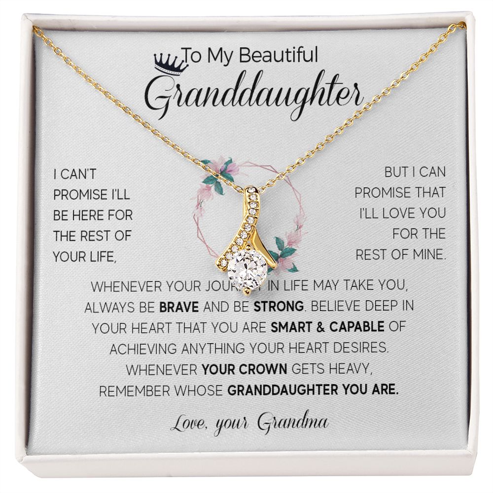 564B To My Granddaughter Necklace, Birthday Gifts For Granddaughter from Grandma