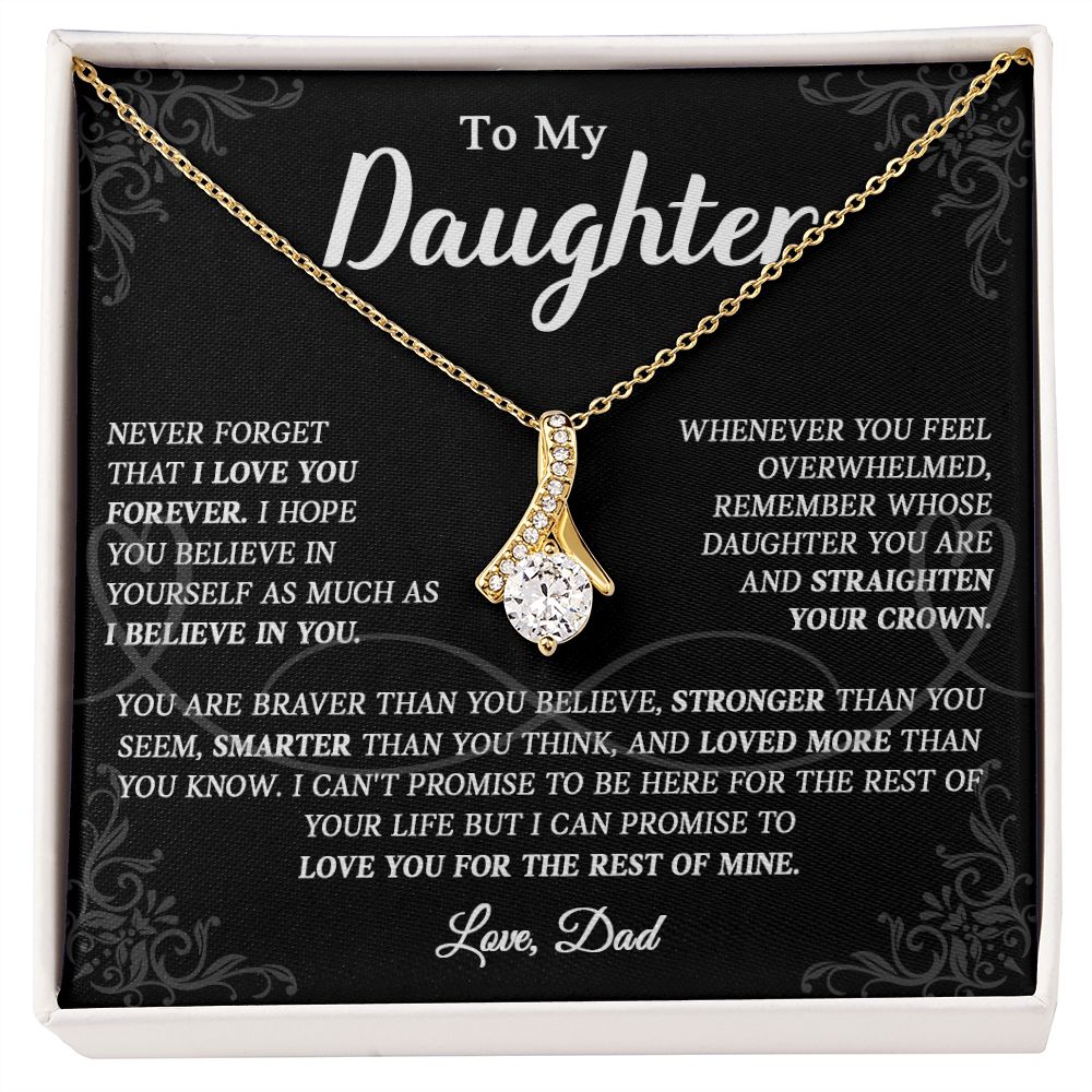 623B To My Daughter Necklace, Christmas Gift For Daughter From Dad, Daughter Necklace