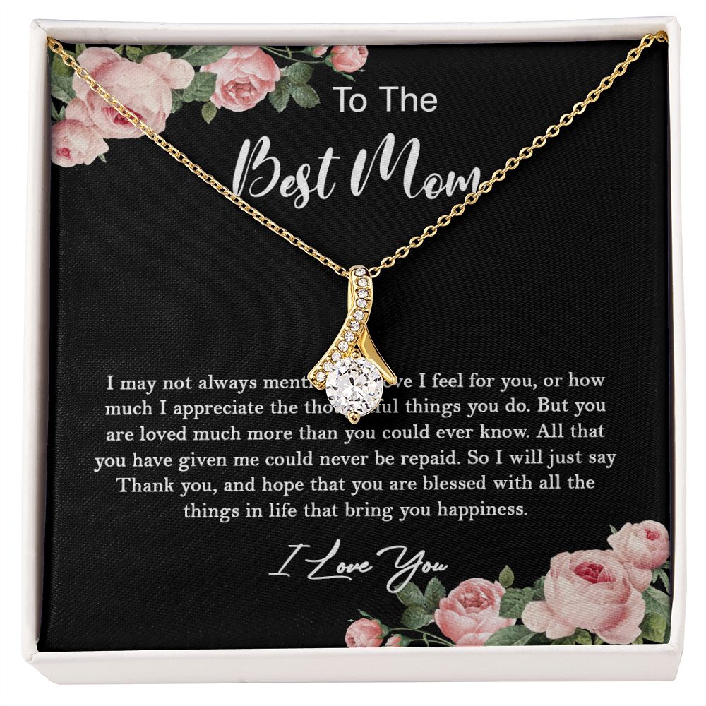 630B To My Best Mom Necklace, Gift For Mom From Son/Daughter, Gift Birthday, Holiday