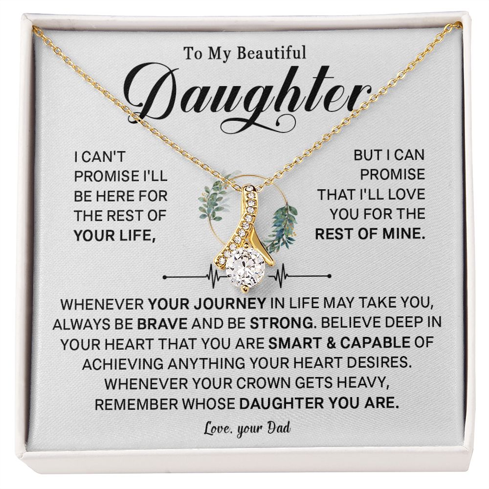543B To My Daughter Necklace, Birthday Gift For Daughter from Dad, Daughter Necklace