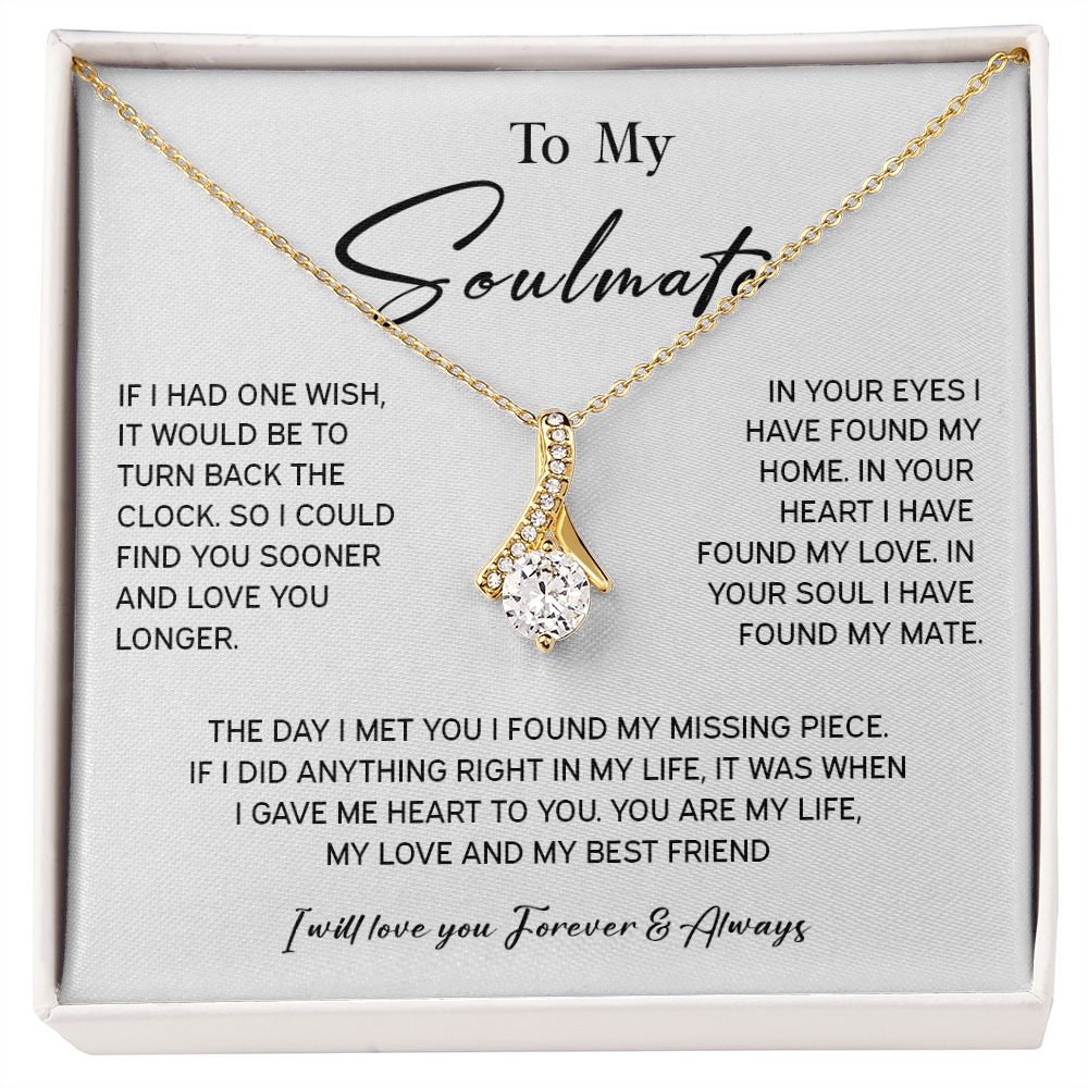 445B To My Soulmate Necklace, Valentine Gifts For Her, Gift For Girlfriend Wife