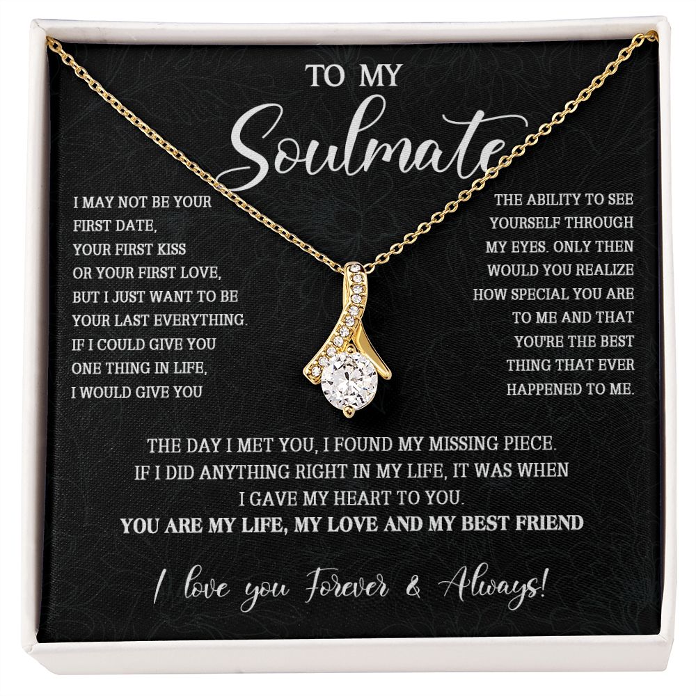 473B To My Soulmate Necklace, Christmas Gift For Her, Gift For Soulmate, Gift For Her