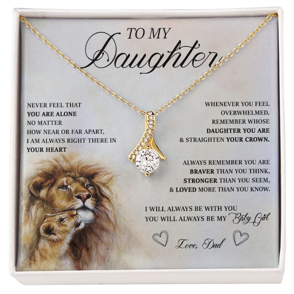 483B Birthday Gifts For Daughter From Dad, Daughter Necklace From Dad, To My Daughter