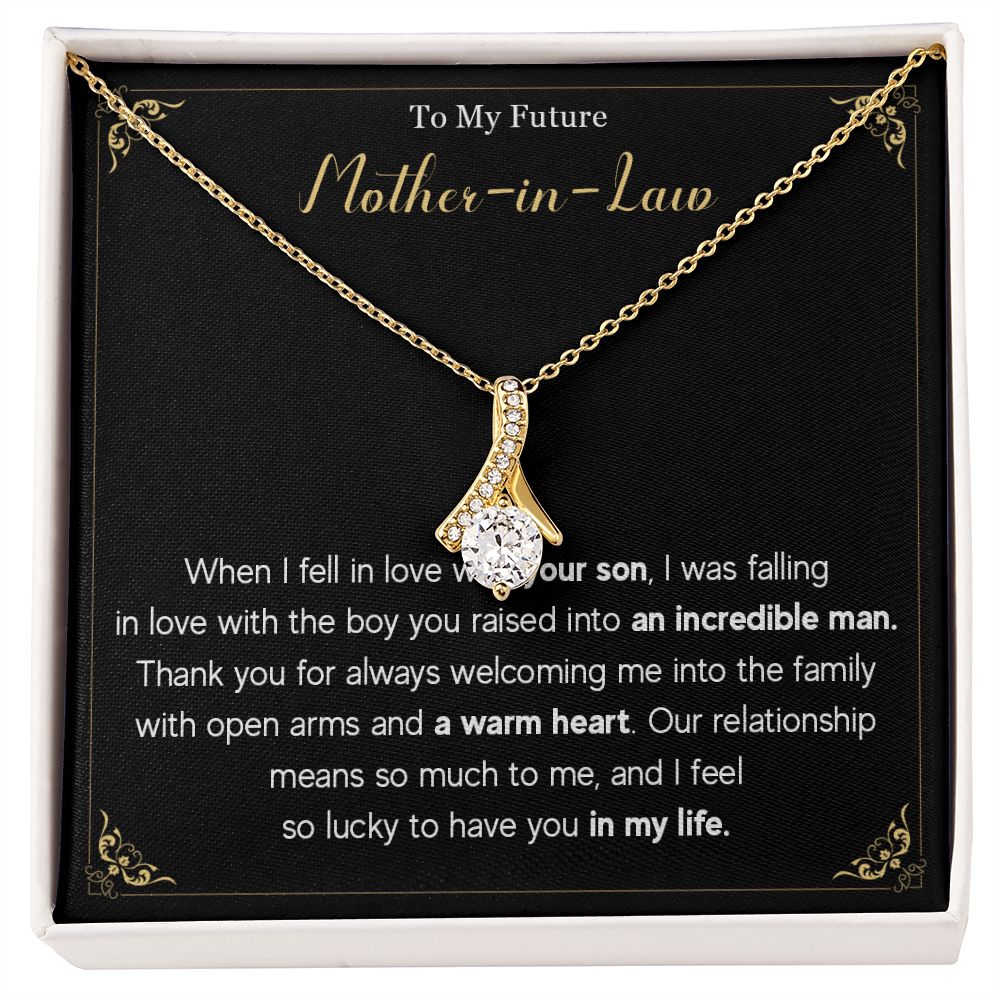 580B To My Future Mom-In-Law Necklace Knot Pendant Thank You Gifts For Mother In Law