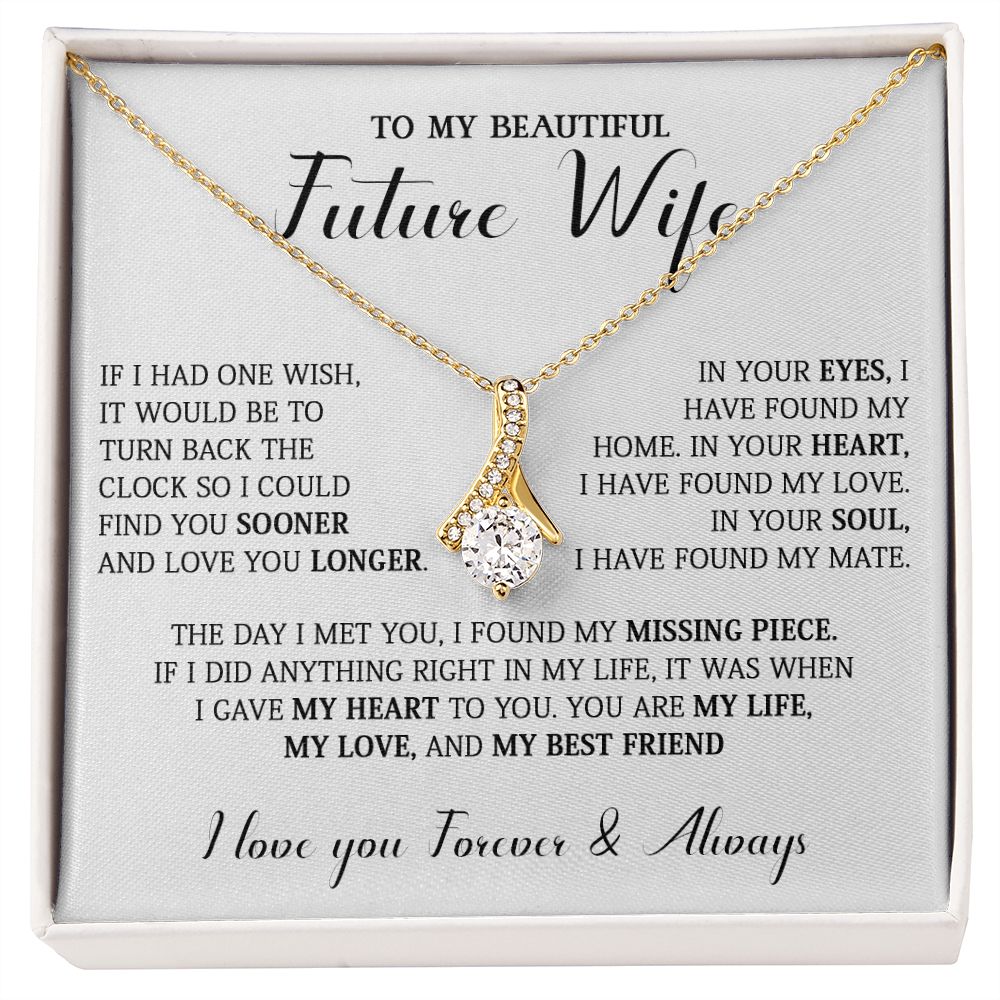 731B To My Future Wife Necklace, Birthday Gift For Girlfriend, Lovely Valentine Gifts