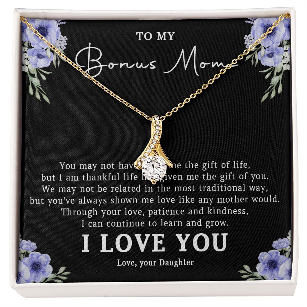 522B Step Mom Gift, Bonus Mom Necklace, Stepmom Necklace Birthday Gift from Daughter