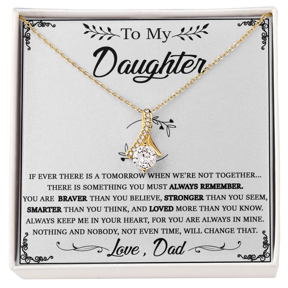 114B Daughter Necklace From Dad, To My Daughter Necklace, Christmas Birthday Gifts