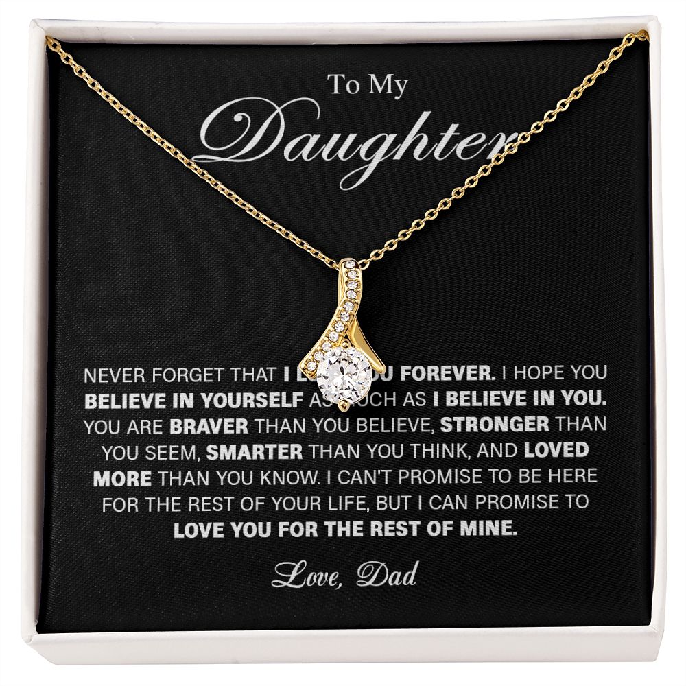 627B To My Daughter Necklace, Gift For Daughter from Dad, Birthday Gift For Daughter
