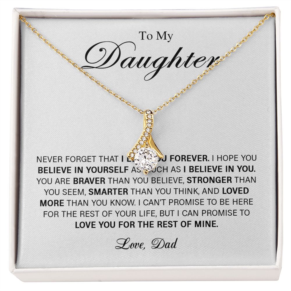 626B To My Daughter Necklace Gift From Dad, Daughter Gift, Daughter Necklace,Birthday