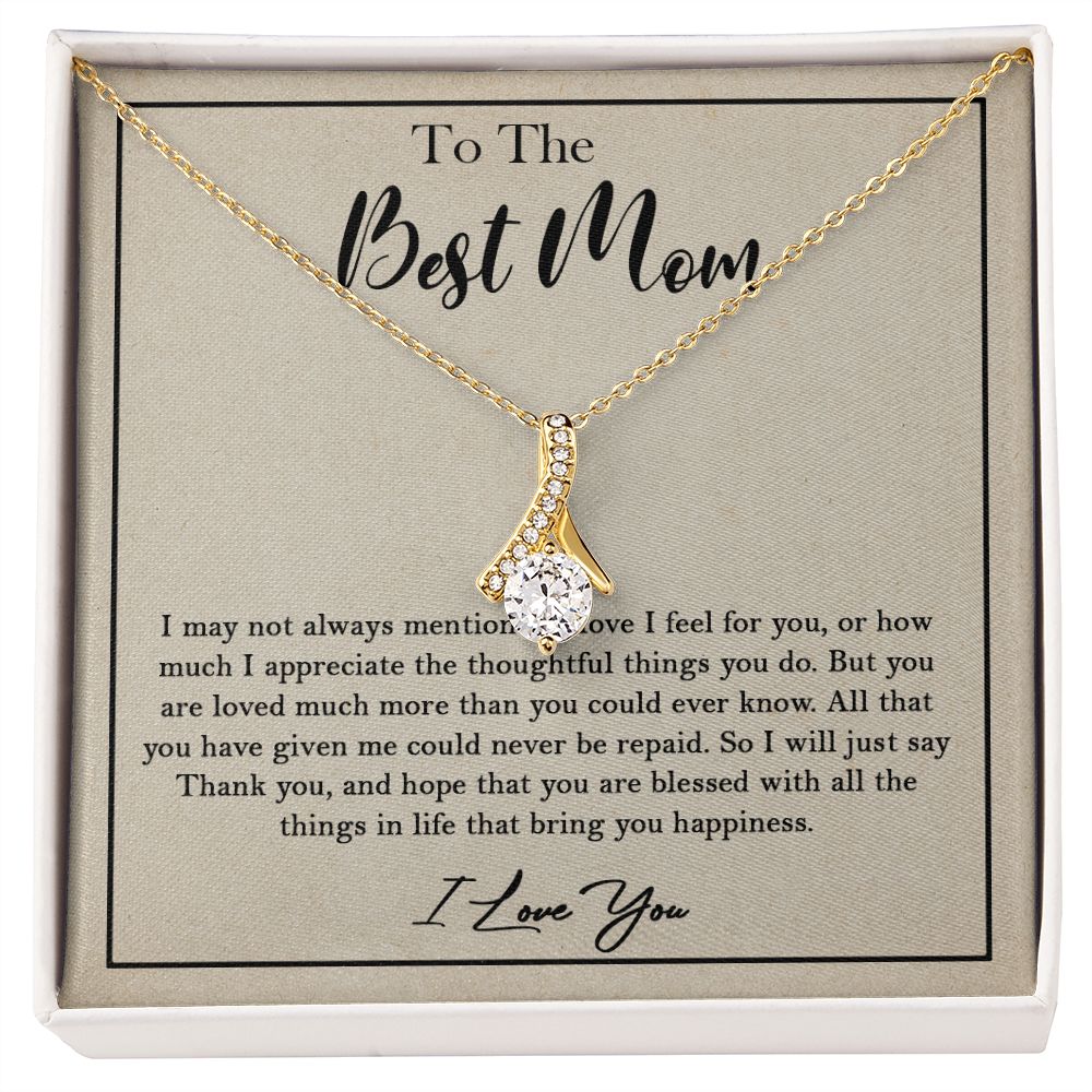435B To My Best Mom Necklace, Birthday Xmas Gift, Gift For Mom from Son or Daughter