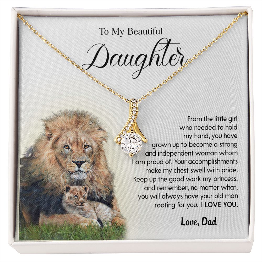 620B To My Daughter Necklace From Dad, Birthday Gift, Father Daughter Gift, Holiday