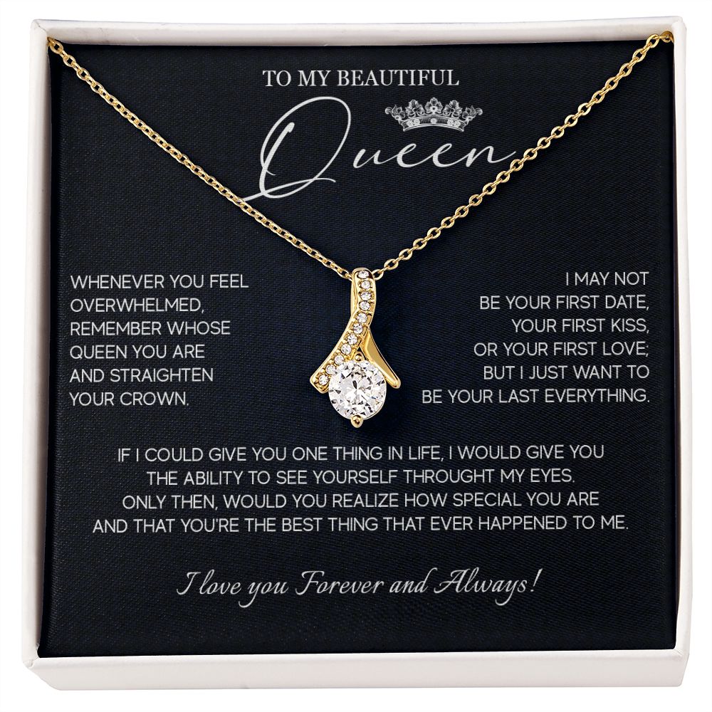 555B Necklace To My Soulmate, Queen Necklace Birthday Gifts For My Wife, Girlfriend