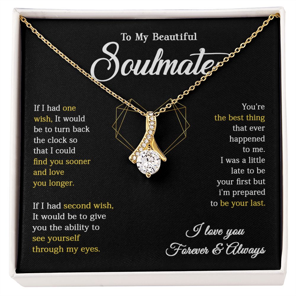 617B To My Soulmate Necklace, Gift For Wife Girlfriend From Husband, Valentines Gift