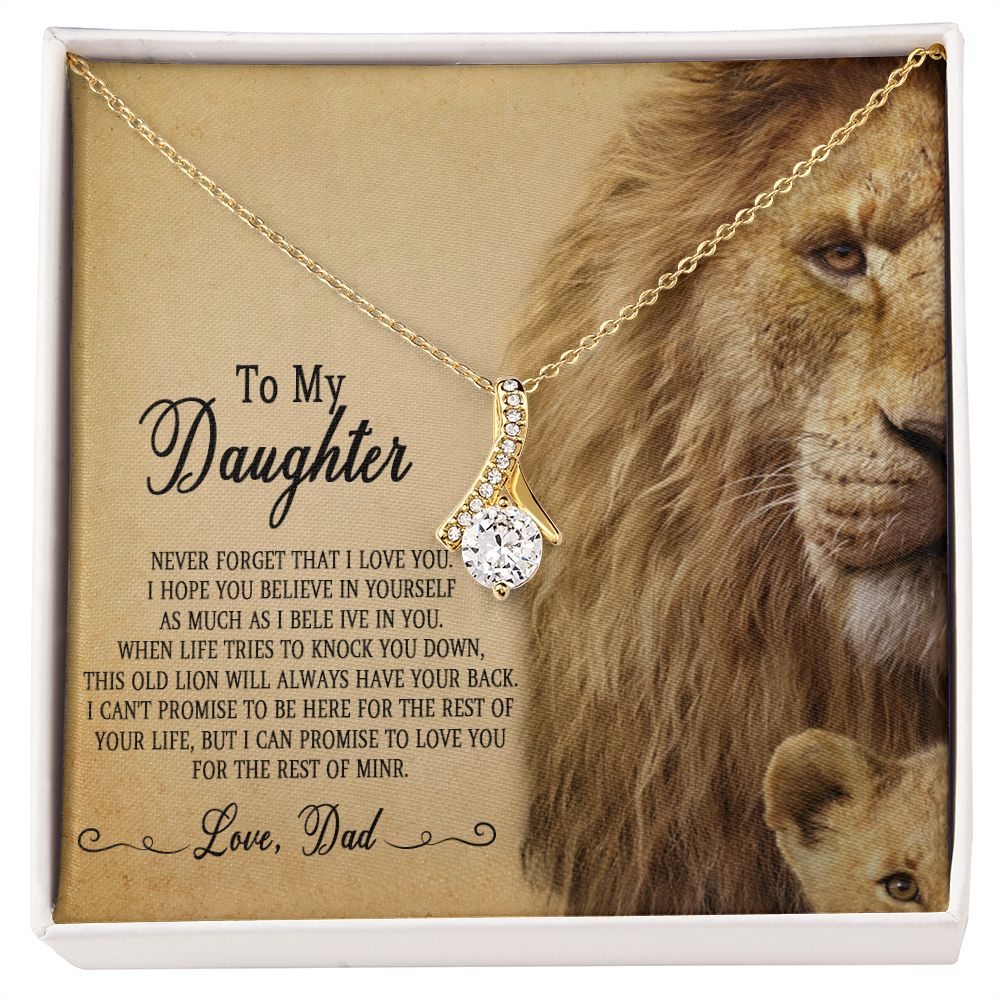 51B To My Daughter Necklace From Mom, Jewelry Gift For Daughter On Birthday, Holiday