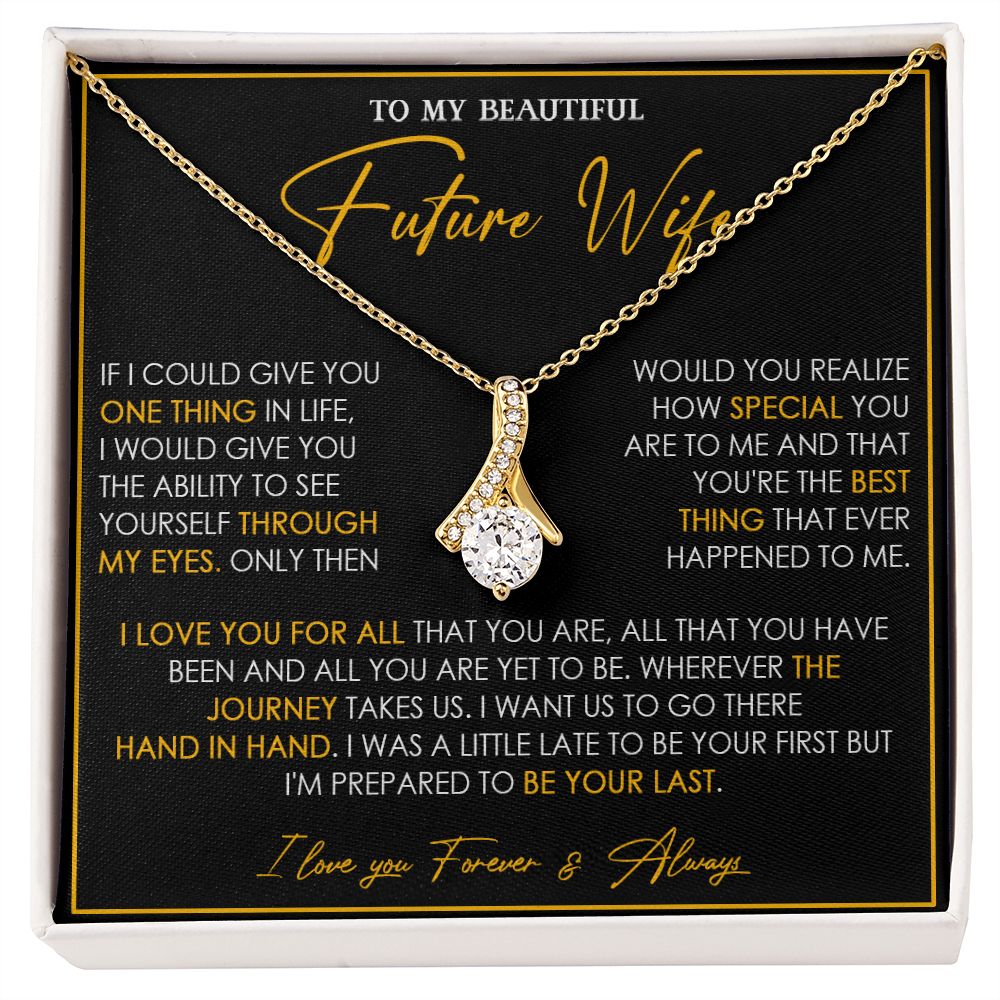 735B To My Future Wife Necklace, Birthday Gift For Girlfriend, Valentine Gift for Her