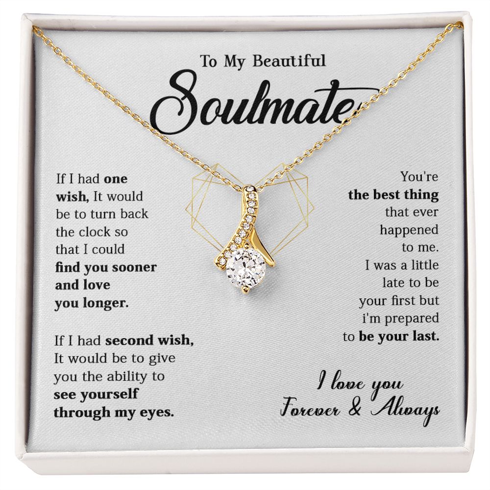 618B To My Soulmate Necklace, Xmas Gift For Wife Girlfriend From Husband, Birthday