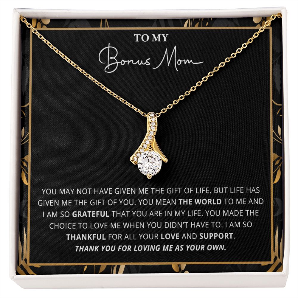 588B Bonus Mom Gift for Step Mother, Bonus Mom Necklace, Birthday Gift for Stepmom