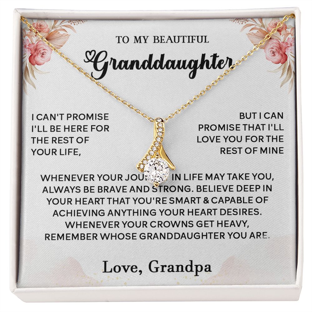 434B To My Granddaughter Necklace, Birthday Gift For Granddaughter, Christmas Gifts