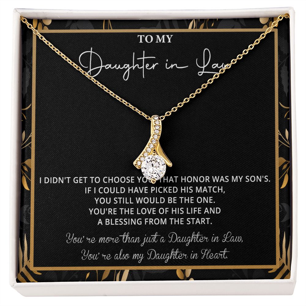 550B To My Daughter in Law Necklace, Daughter in Law Gift Necklace From Mother in Law