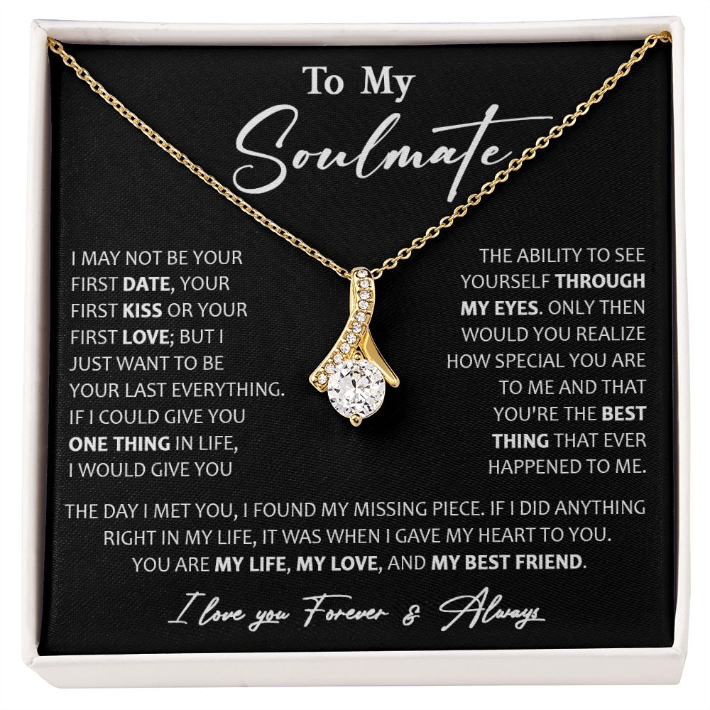 460B To My Soulmate Necklace, Christmas, Valentine Gift For Her, Gift For Soulmate
