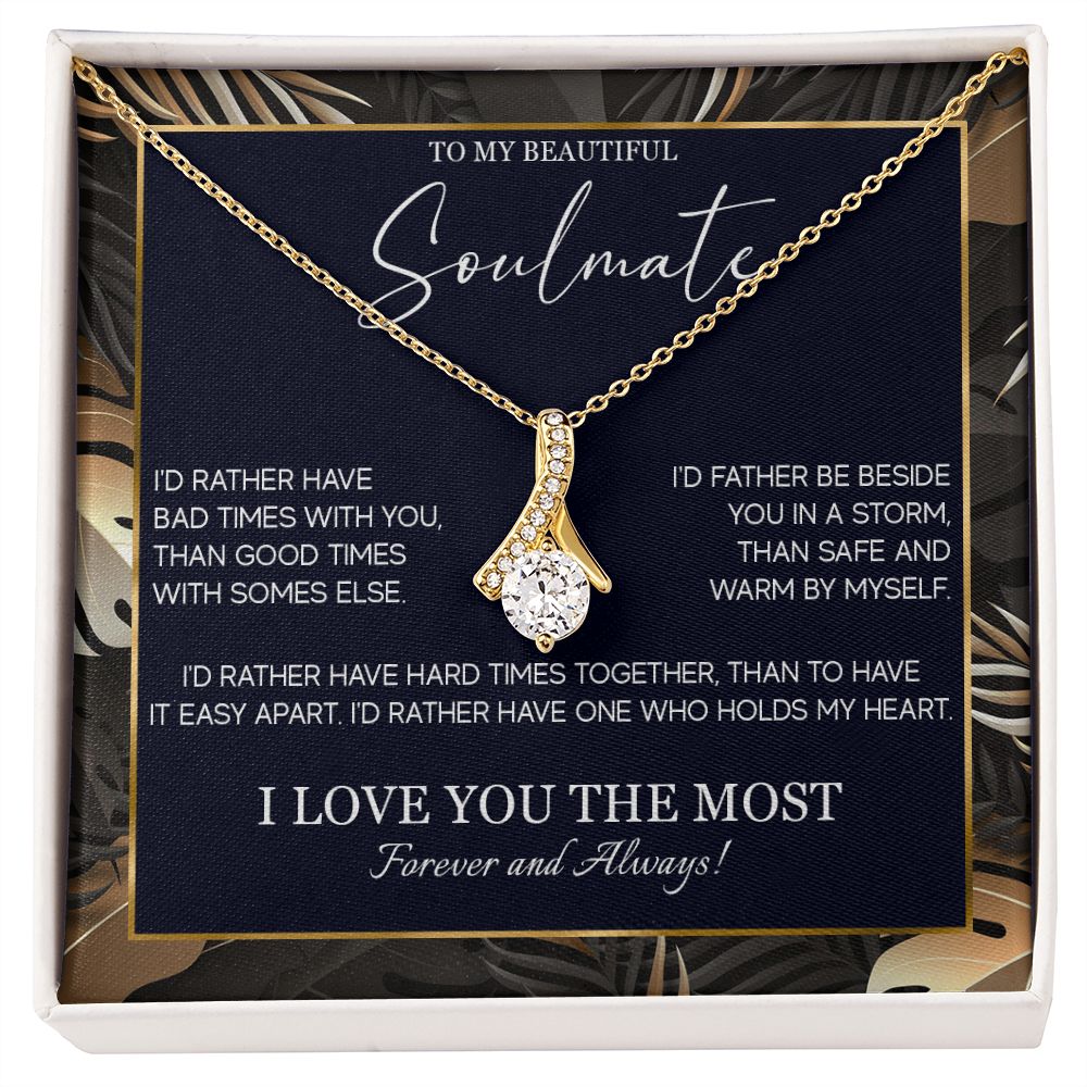 553B Soulmate Necklace, To My Soulmate Necklace, Birthday Gifts for Wife, Girlfriend