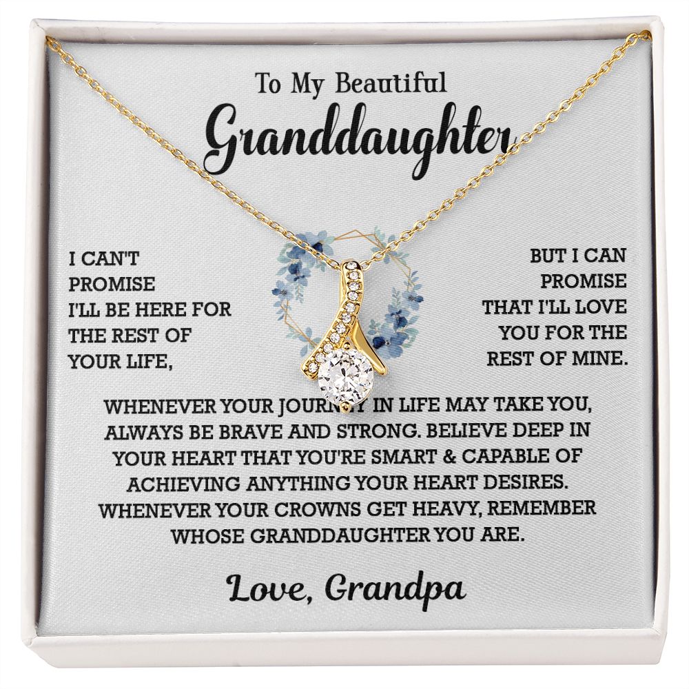 613B To My Granddaughter Necklace, Birthday Gift For Granddaughter, Necklace Gifts