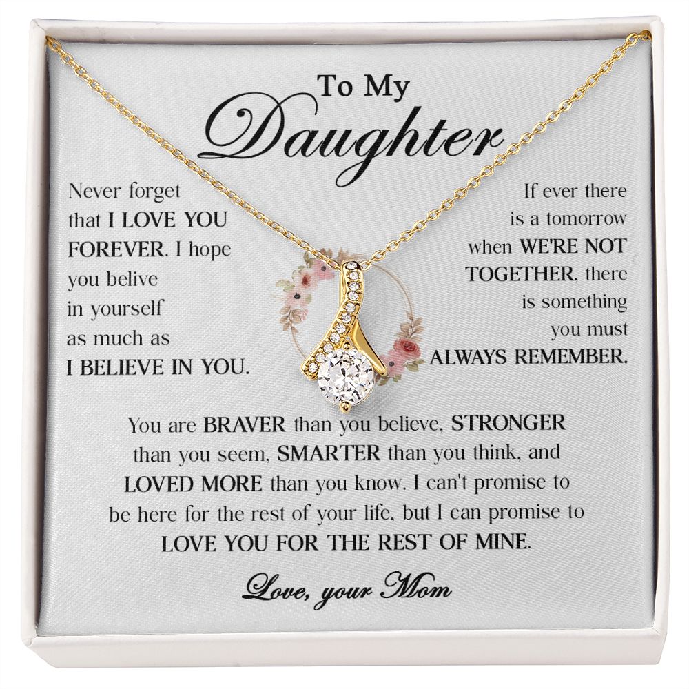 456B To My Daughter Necklace, Gift From Mom For Daughter, Gift Birthday, Christmas