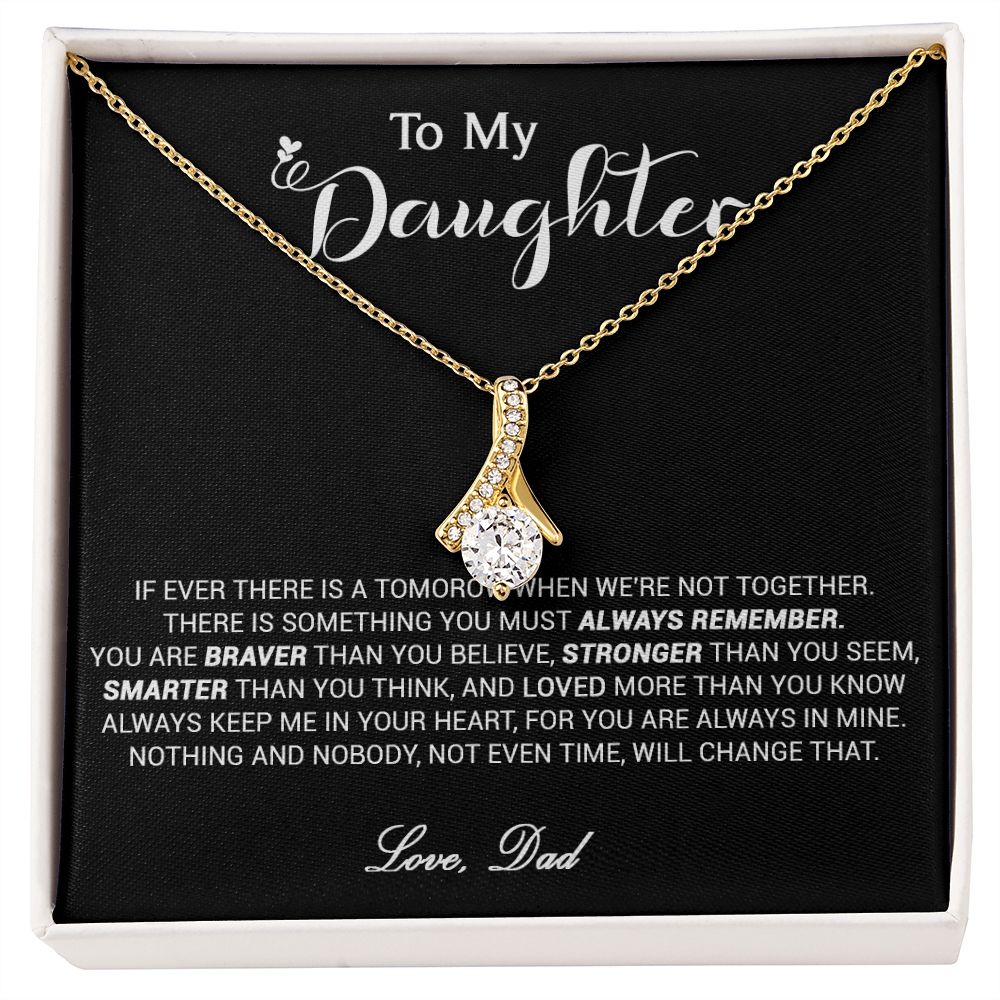 433B To My Daughter Necklace, Daughter Father Necklace, Daughter Xmas Gift From Dad