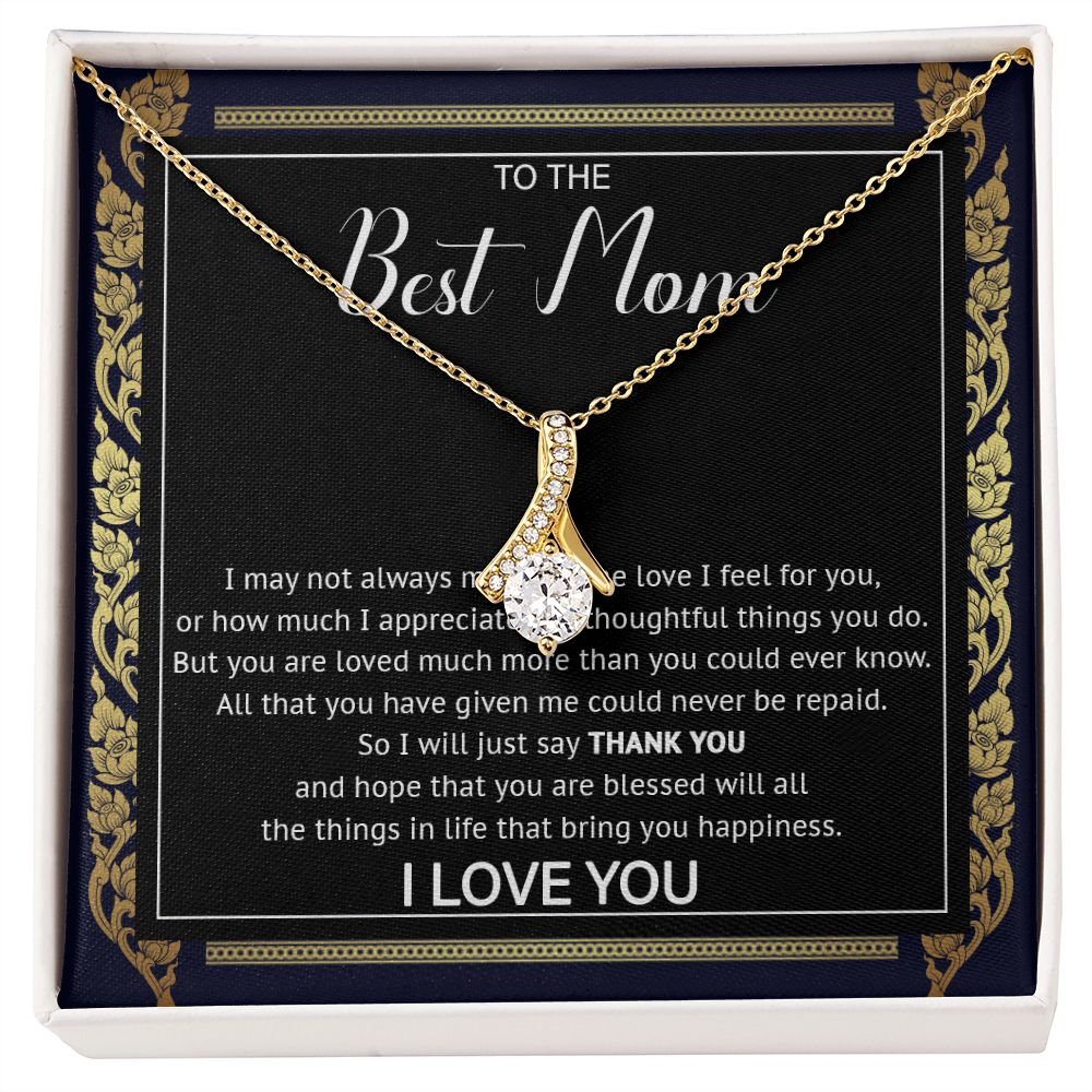 503B To My Best Mom Necklace, Gift For Mom Present For Mom Gifts from Son or Daughter