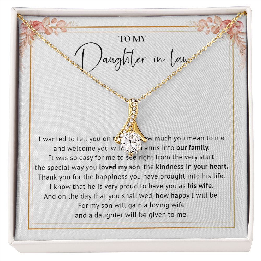 535B Daughter-In-Law Gift Necklace, Wedding Gift From Mother-In Law, Birthday Gifts