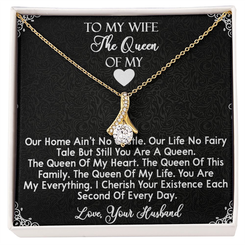 419B To My Wife The Queen Necklace, Gifts for Wife, Gifts for Her, Birthday Gifts