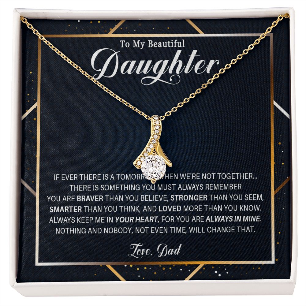 536B Gift For Daughter From Dad, To My Daughter Necklace, Birthday Gifts for Daughter