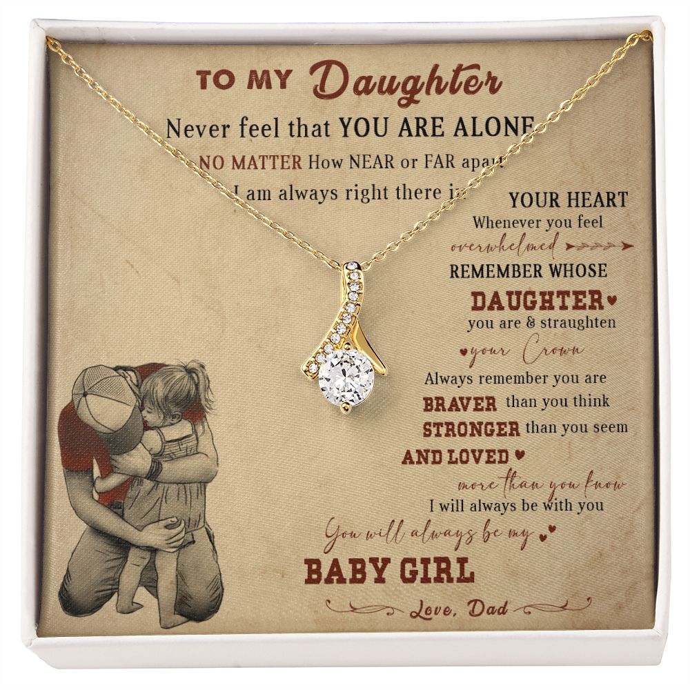 105B Daughter Necklace, To My Daughter Necklace,  Birthday Gift For Daughter From Dad
