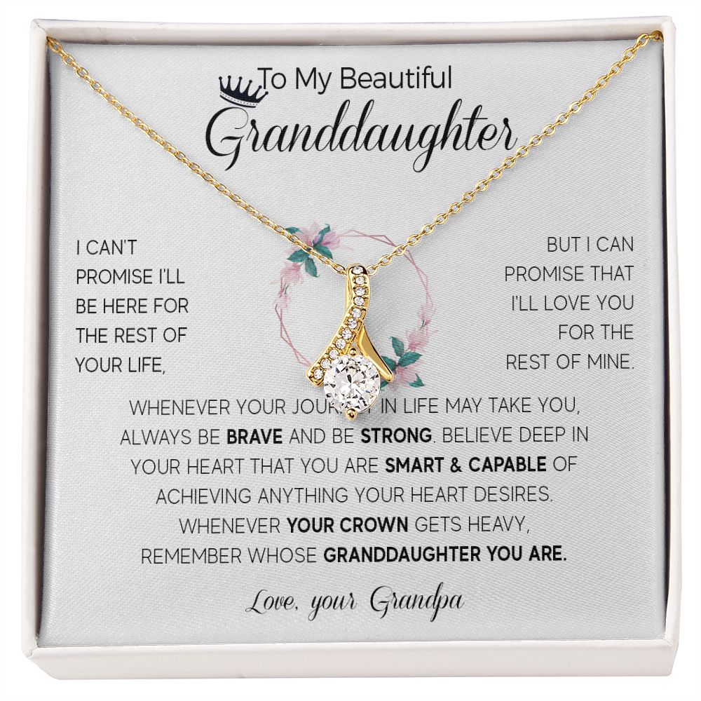 563B To My Granddaughter Necklace, Birthday Gifts For Granddaughter from Grandpa