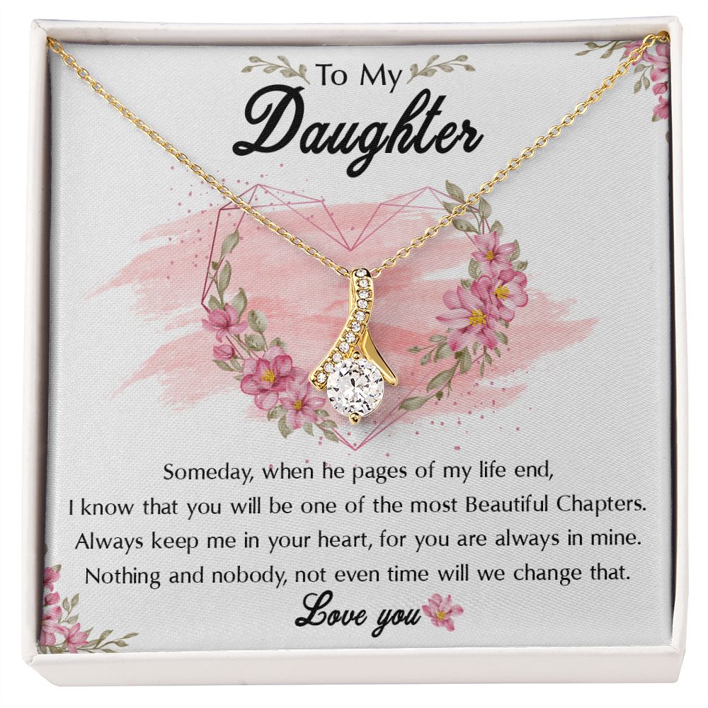 54D To My Daughter Necklace, Birthday Gift For Daughter, Graduation Jewelry