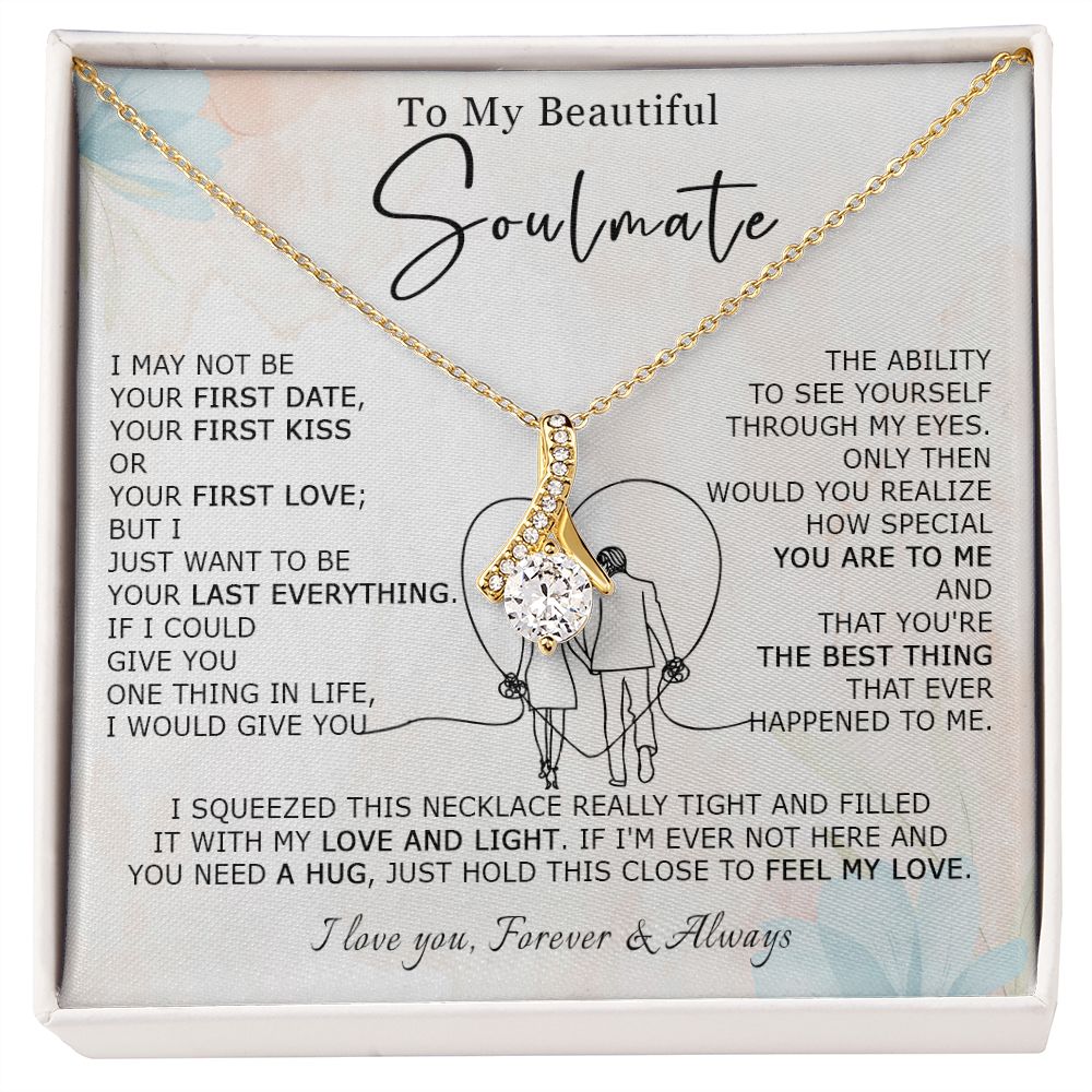 584B To My Soulmate Necklace, Wife Necklace, Girlfriend Necklace, Love Necklace Gifts