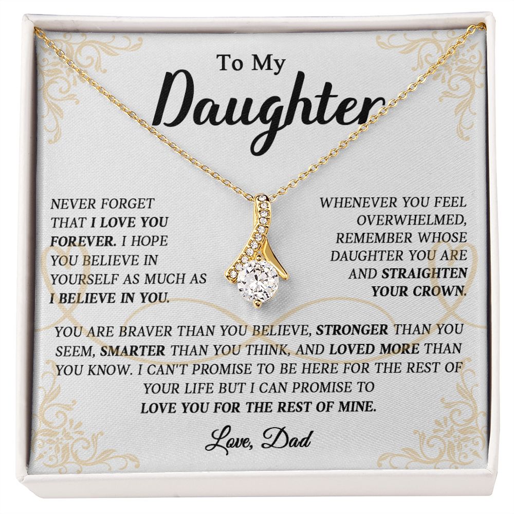 622B To My Daughter Necklace, Daughter Father Necklace, Daughter Gift From Dad, Xmas