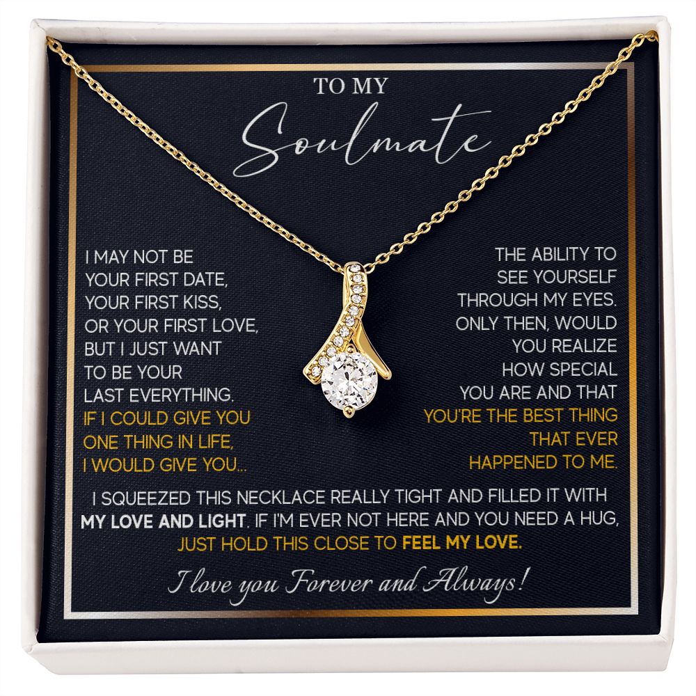 560B To My Soulmate Necklace, Couples in Love Gifts, Jewelry Romantic Gifts For Wife