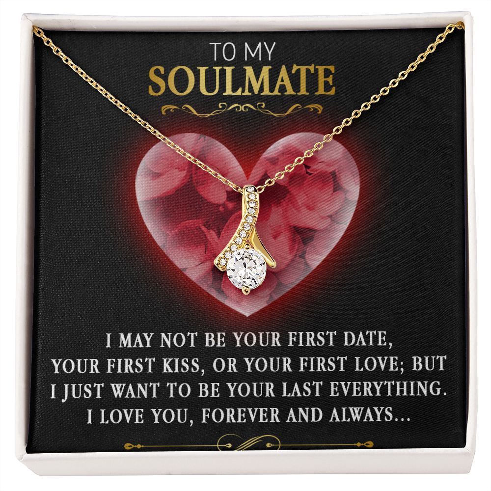 91B To My Soulmate Necklace, Engagement Gift for Future Wife, Xmas - Birthday Gift